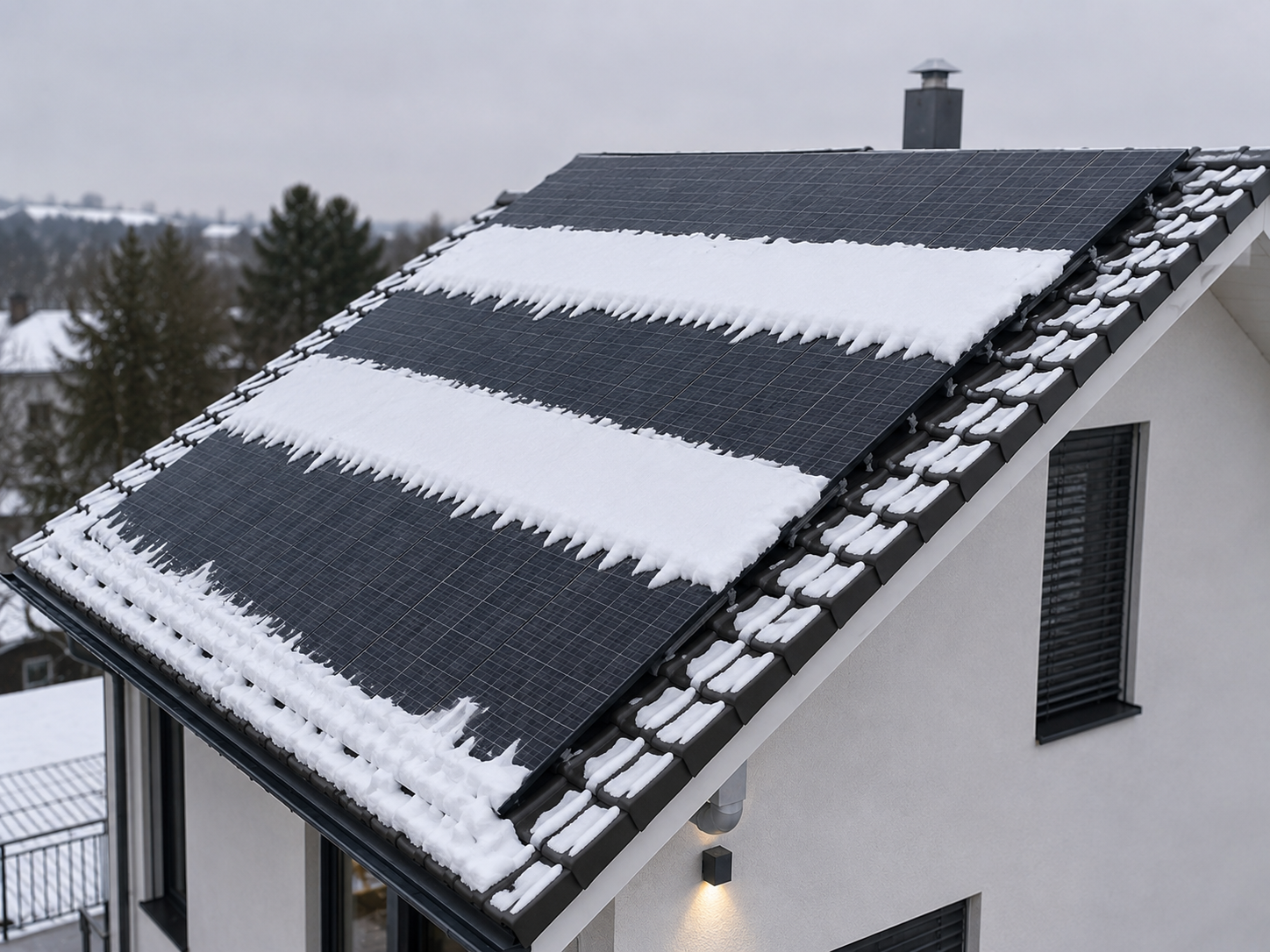 Mit Schneerückhalter: Schnee bleibt sicher auf dem Dach